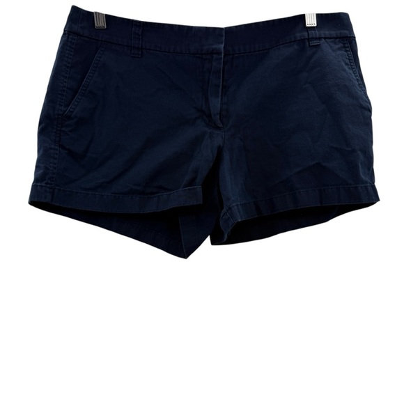 J. Crew Factory Chino Navy Blue Mid Rise Shorts Sz 16 - Picture 1 of 7